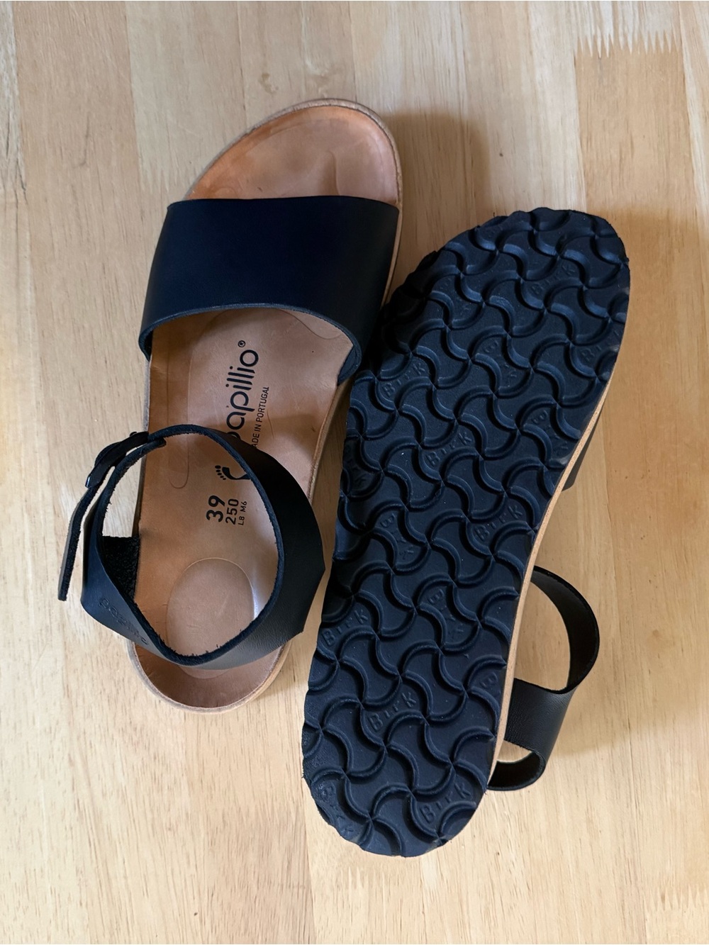 Birkenstock Black Cork Footbed Ankle Strap Sandal - Women - Picture 7 of 9